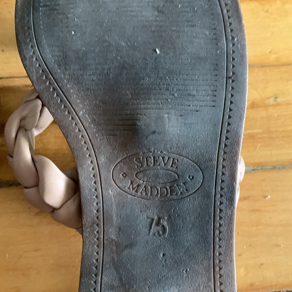 Steve Madden Tan Braided Slide Sandals - Picture 3 of 4